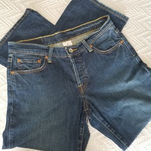 LUCKY BRAND DUNGAREES EASY RIDER SHORT BOOTCUT